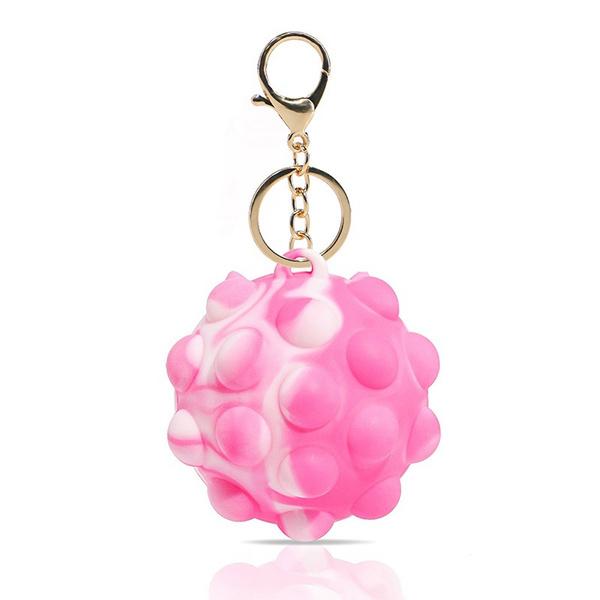 3D Pop Ball Fidget Toy Keychain Stress Reliever For Children and Adults Toys & Games Pink - DailySale