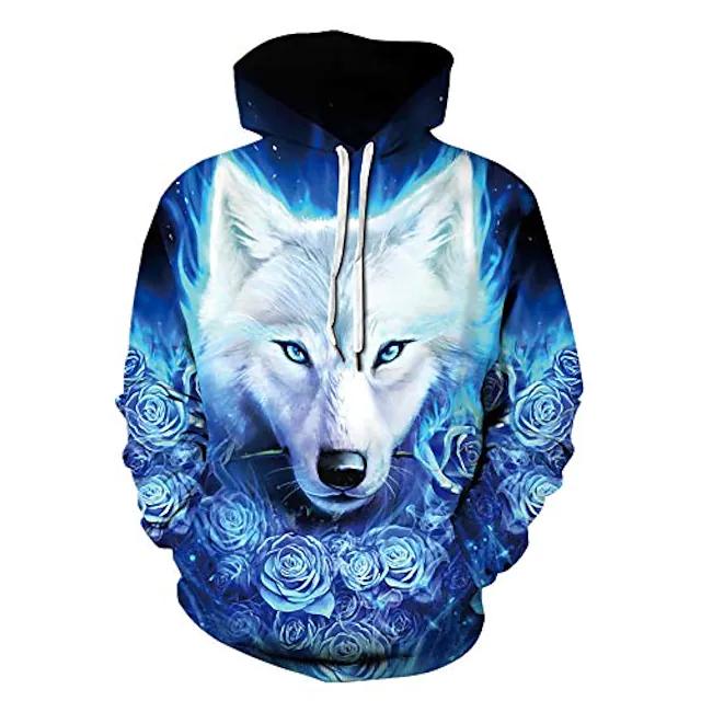 3D Printed Hoodies Sweatshirts Unisex Pullover Men's Outerwear White S - DailySale