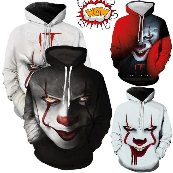 3D Printed The Dancing Clown Hooded Sweatshirt Men's Tops - DailySale