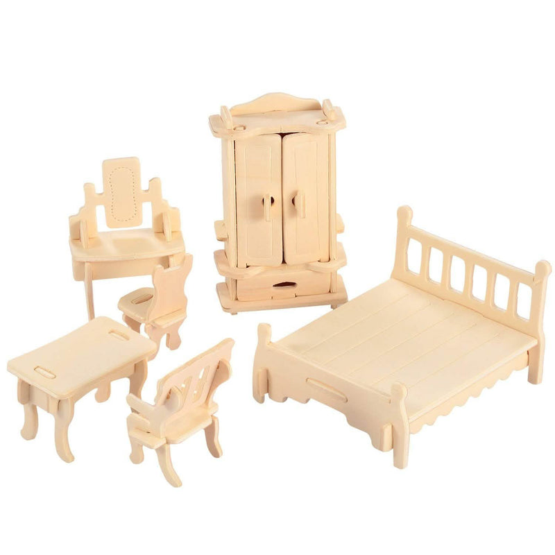 3d Wooden Dollhouse Furniture Puzzles Toys & Games - DailySale
