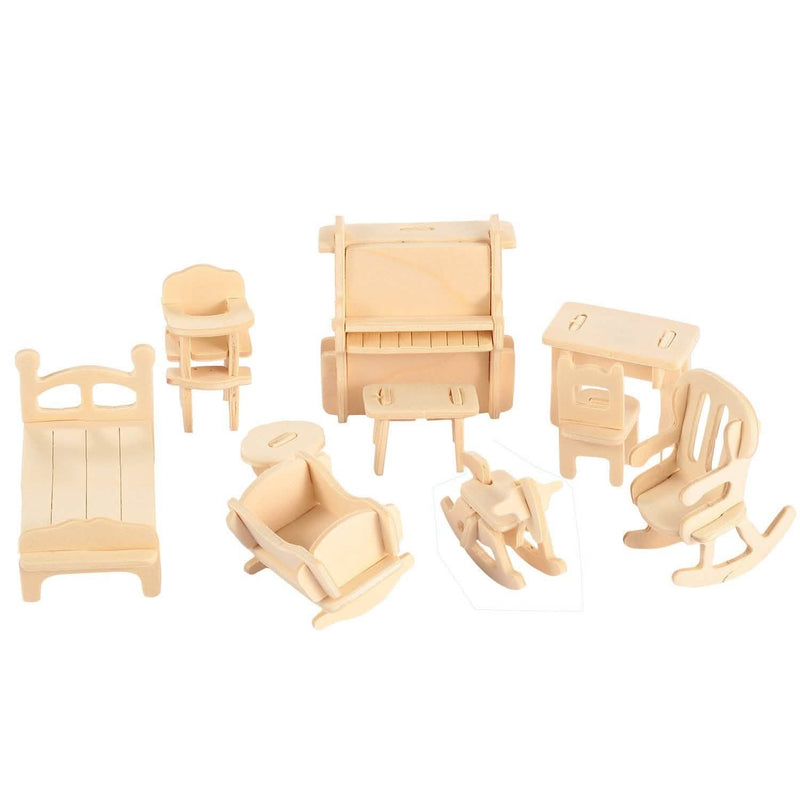 3d Wooden Dollhouse Furniture Puzzles Toys & Games - DailySale