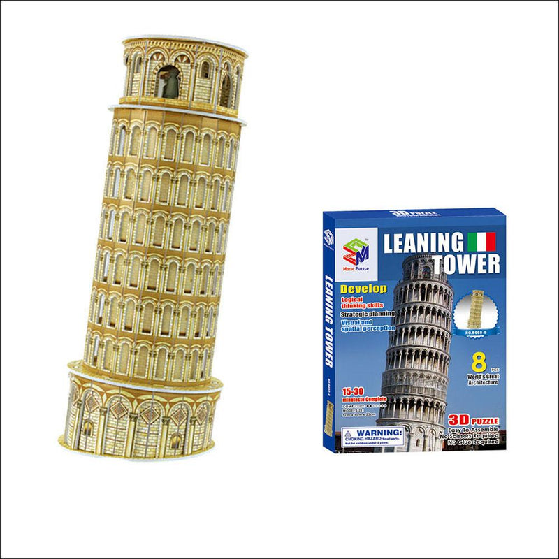 3D World Architecture Puzzles Toys & Games Leaning Tower - DailySale