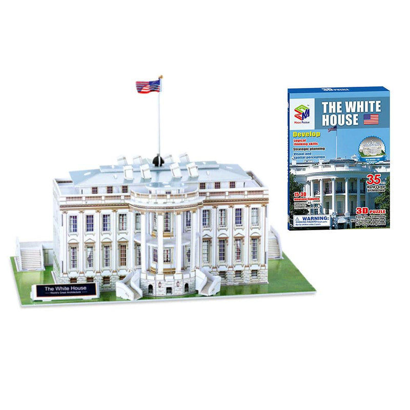 3D World Architecture Puzzles Toys & Games White House - DailySale
