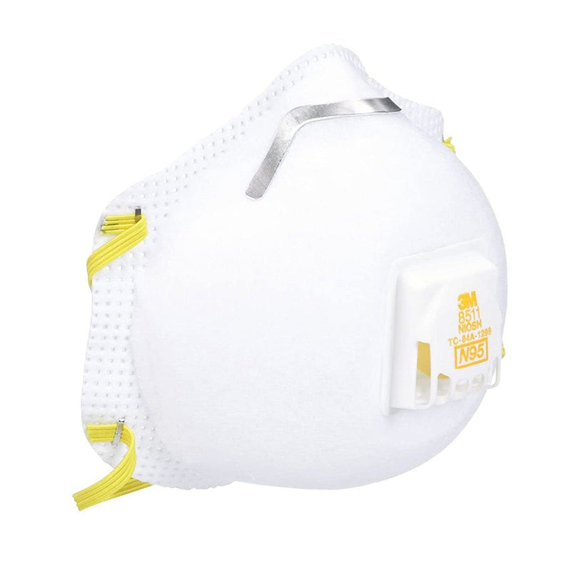 3M 8511 N95 Particulate Respirator with Valve Face Masks & PPE 1-Pack - DailySale