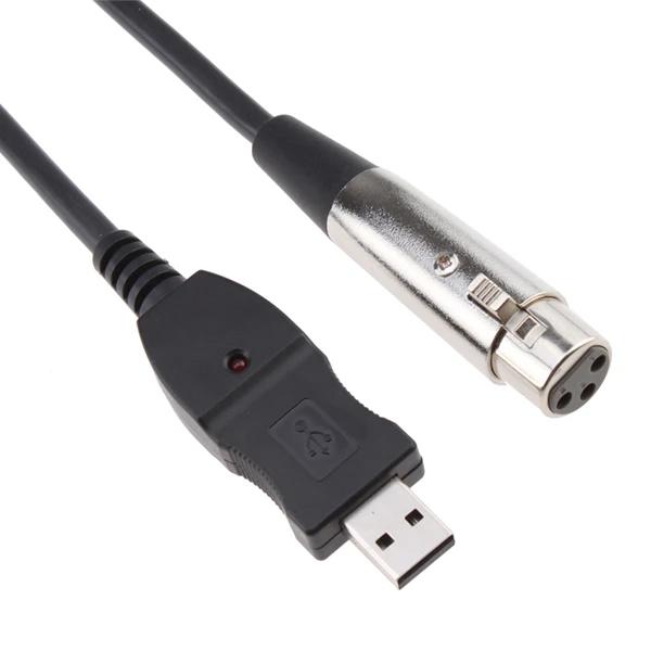 3M USB Male to XLR Female Microphone USB Mic Link Cable Headphones & Audio - DailySale