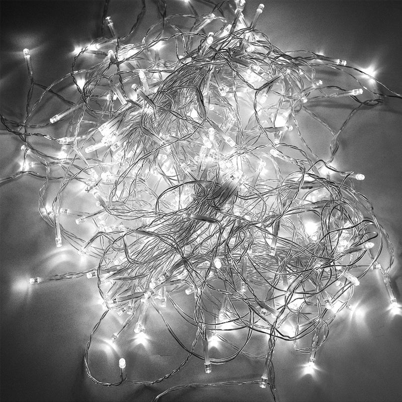 3m x 2m Cool White Waterproof Curtain Fairy String Lights with 8 Modes Outdoor Lighting - DailySale