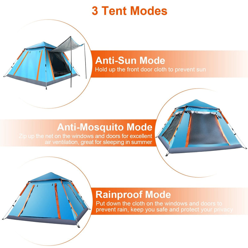 4-5 Person Camping Tent Outdoor Foldable Waterproof Tent Sports & Outdoors - DailySale