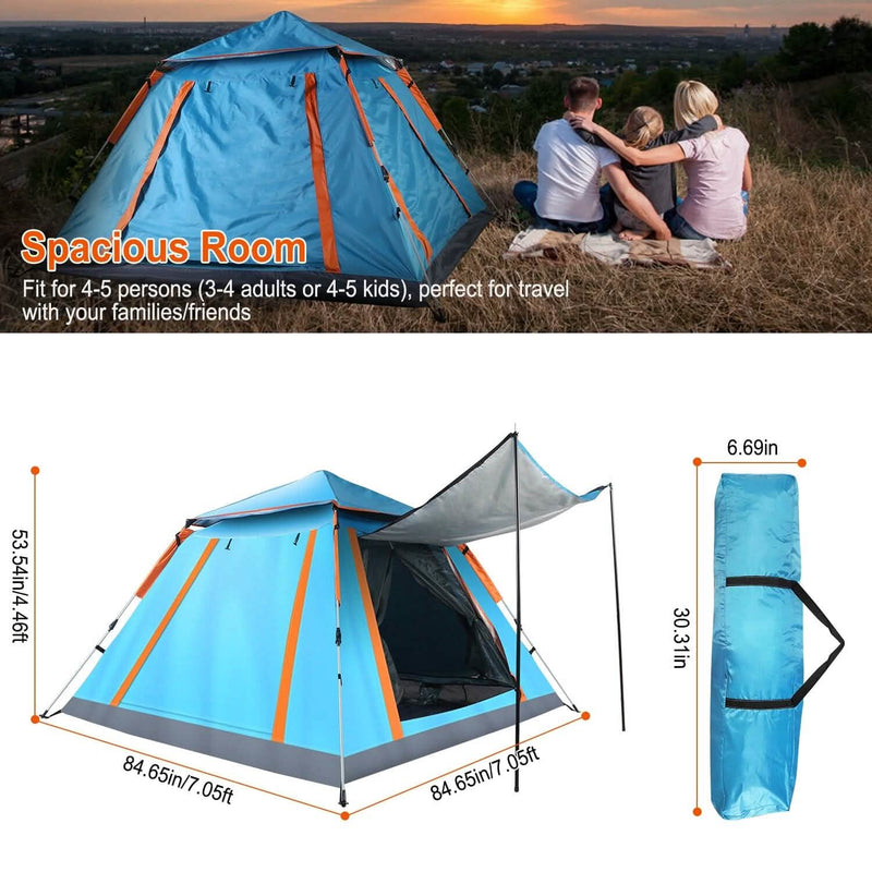 4-5 Person Camping Tent Outdoor Foldable Waterproof Tent Sports & Outdoors - DailySale