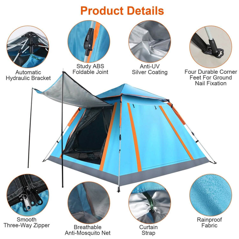4-5 Person Camping Tent Outdoor Foldable Waterproof Tent Sports & Outdoors - DailySale