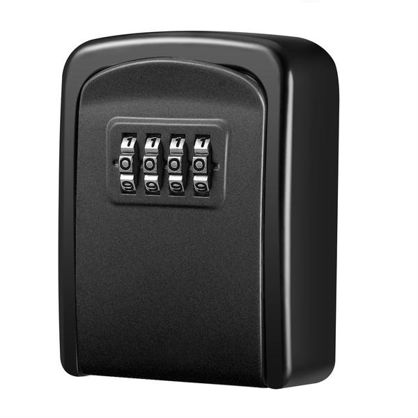 4-Digit Combination Password Wall Mounted Key Storage Lock Box Closet & Storage Black - DailySale