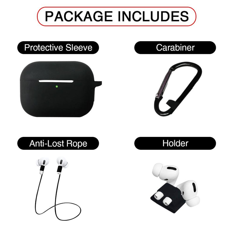 4-In-1 Airpods Pro3 Case Carabiner Sleeve Anti-lost Rope Set Gadgets & Accessories - DailySale
