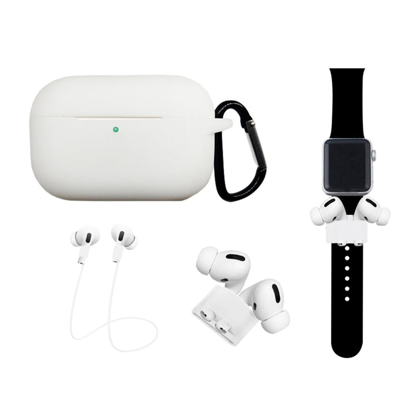 4-In-1 Airpods Pro3 Case Carabiner Sleeve Anti-lost Rope Set Gadgets & Accessories White - DailySale