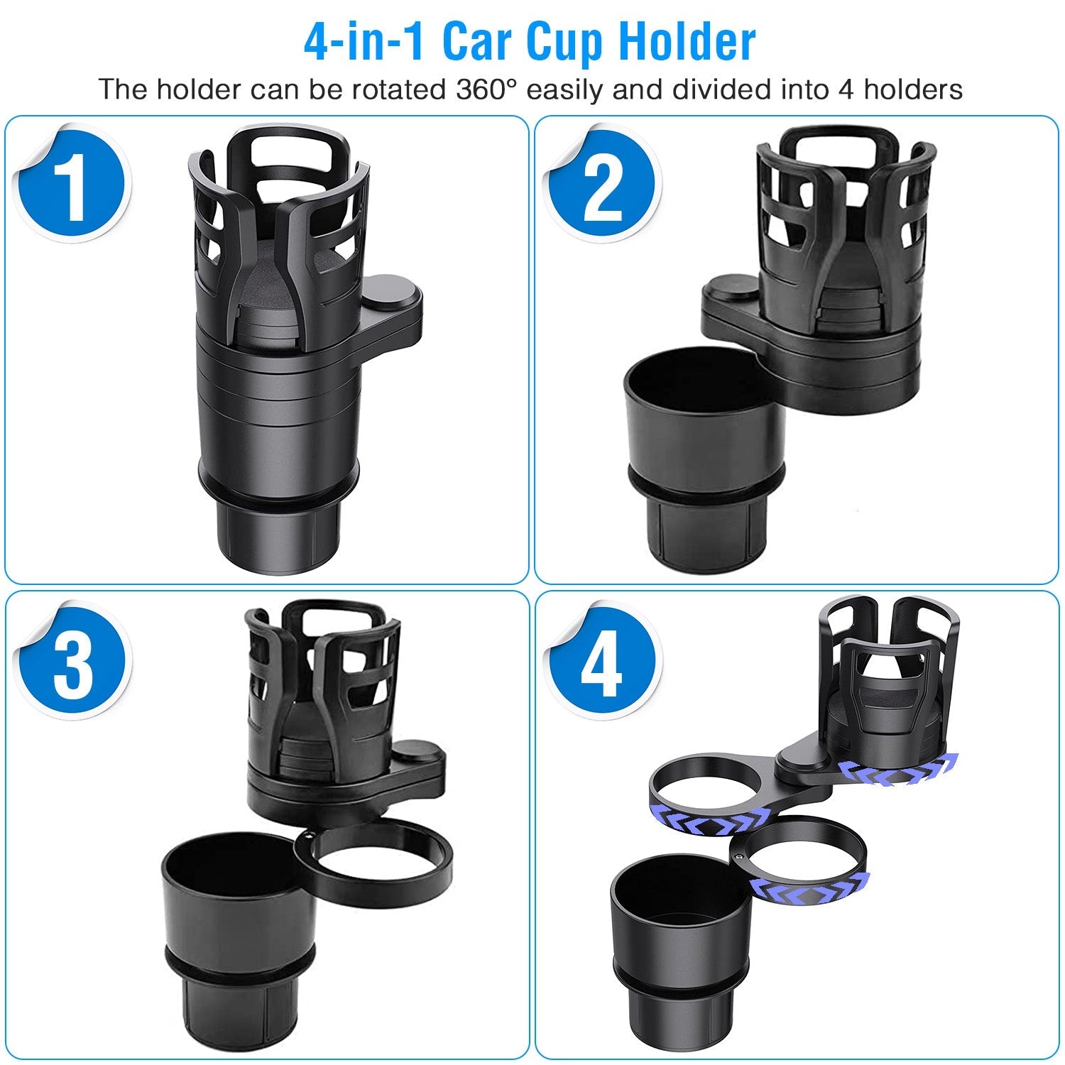 4-in-1 Car Cup Holder Automotive - DailySale