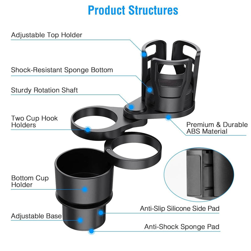 4-in-1 Car Cup Holder Automotive - DailySale