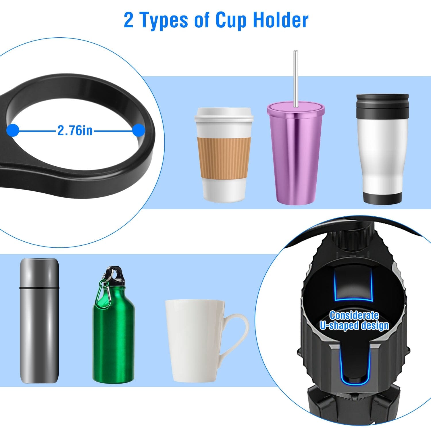 4-in-1 Car Cup Holder Tray Food Table Automotive - DailySale