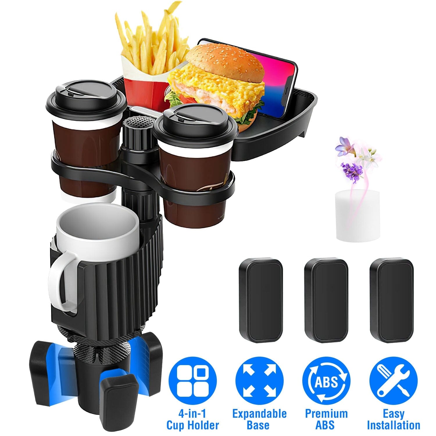 4-in-1 Car Cup Holder Tray Food Table Automotive - DailySale