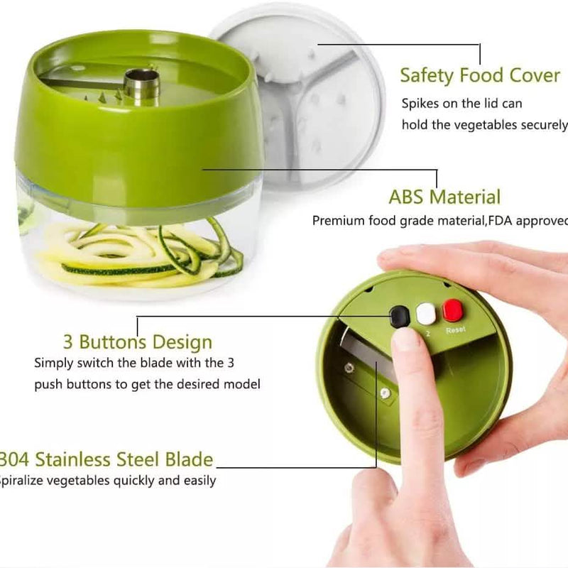 4-in-1 Fruit Vegetable Slicer Adjustable Spiral Grater Kitchen & Dining - DailySale
