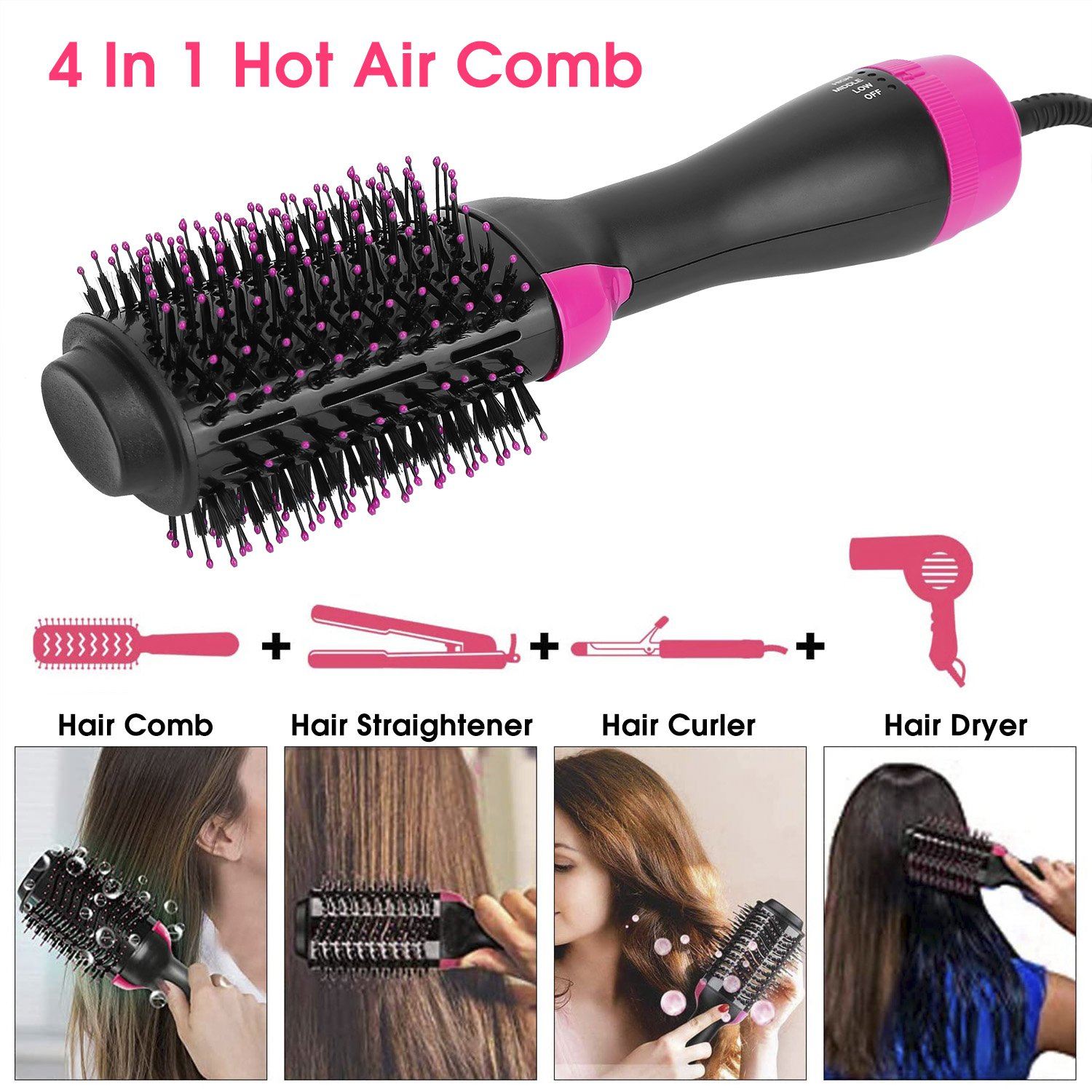 4-in-1 Hair Dryer Volumizer Brush Beauty & Personal Care - DailySale