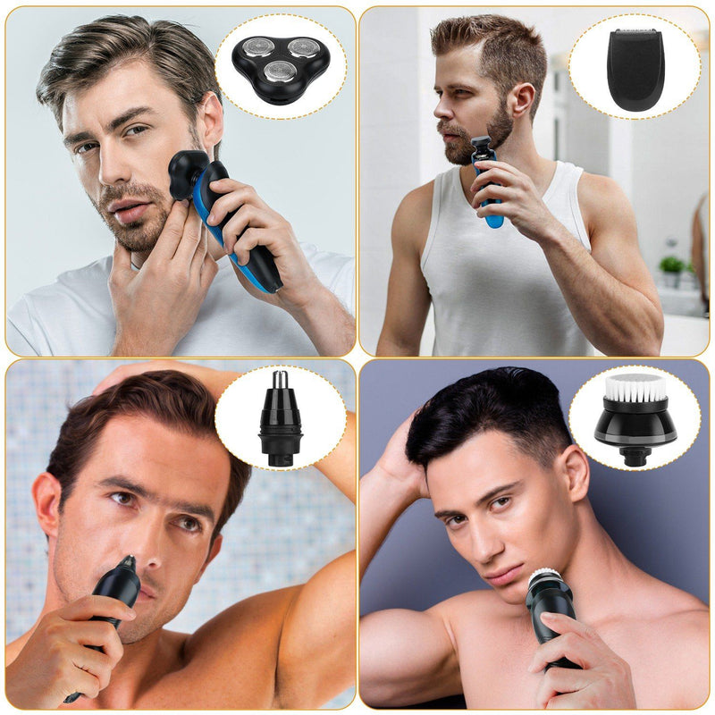 4-in-1 IPX7 Waterproof Beard Trimmer Cordless Razor for Men Men's Grooming - DailySale