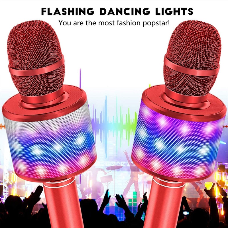 4-in-1 Karaoke Machine Microphone with LED Lights Headphones & Audio - DailySale