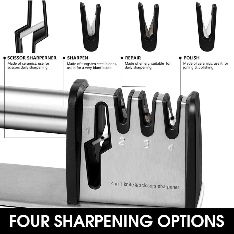 4 in 1 Kitchen Blade and Scissor Sharpening Tool Kitchen Tools & Gadgets - DailySale