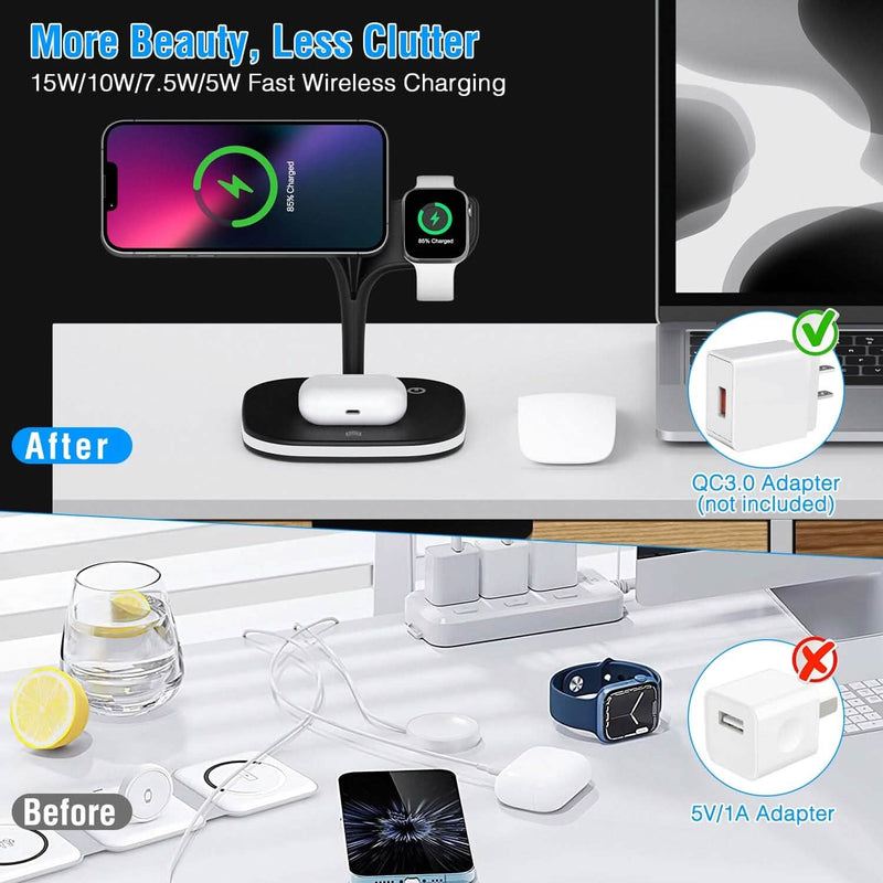 4-in-1 Magnetic Wireless Charging Station Dock Mobile Accessories - DailySale