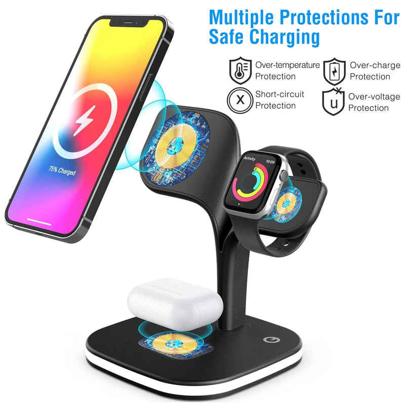 4-in-1 Magnetic Wireless Charging Station Dock Mobile Accessories - DailySale