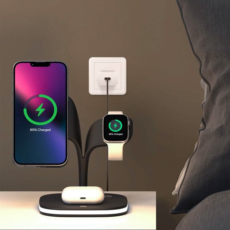 4-in-1 Magnetic Wireless Charging Station Dock Mobile Accessories - DailySale