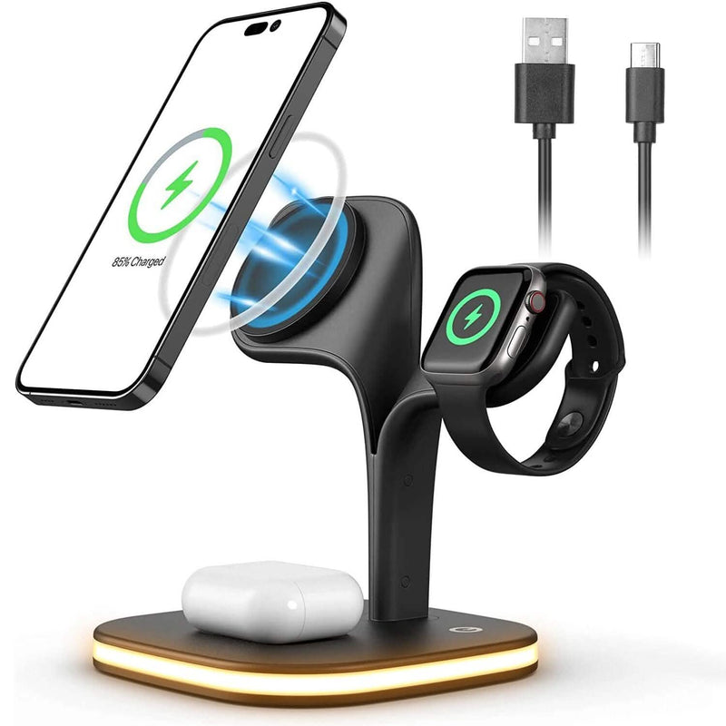 4-in-1 Magnetic Wireless Charging Station Dock Mobile Accessories - DailySale
