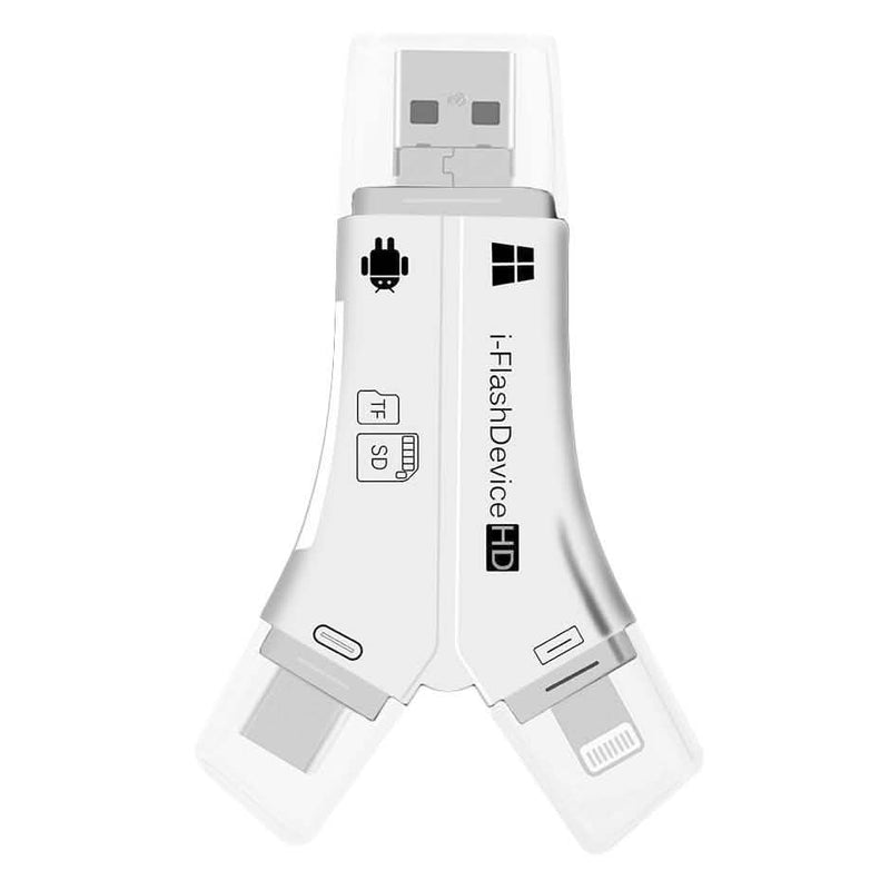 4-in-1 Media Transfer with Memory Card Computer Accessories 16GB White - DailySale