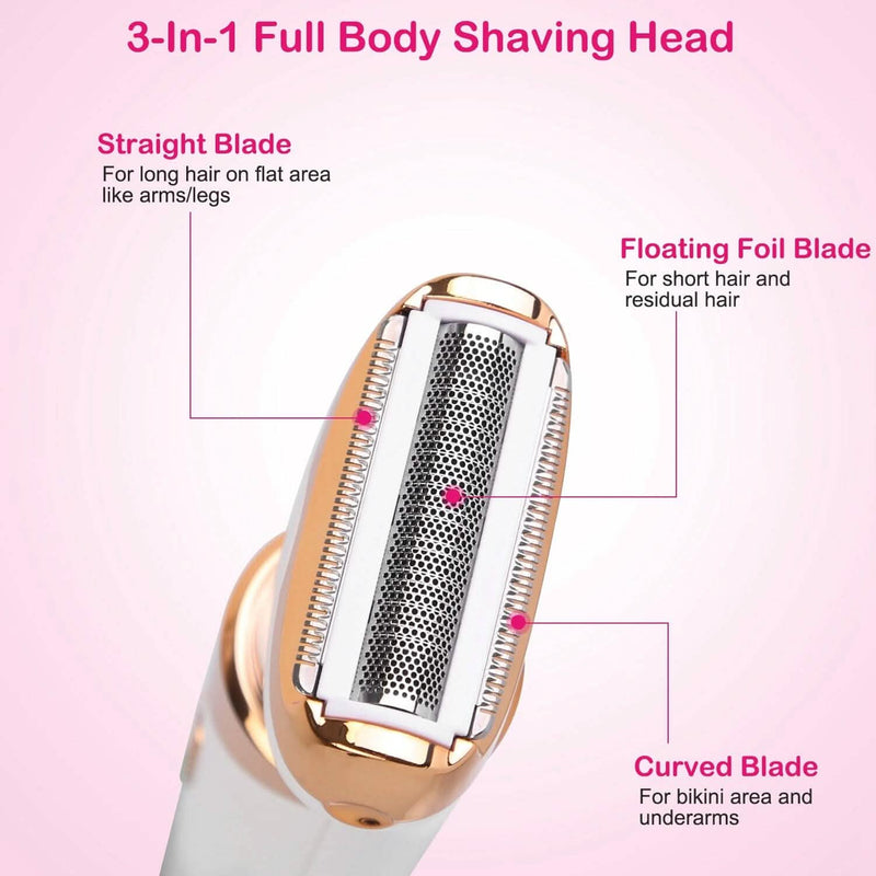 4-in-1 Women Electric Hair Shaver USB Rechargeable Beauty & Personal Care - DailySale