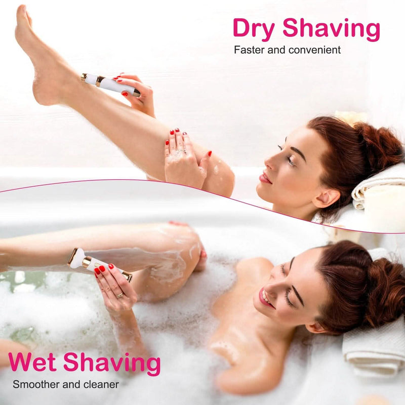 4-in-1 Women Electric Hair Shaver USB Rechargeable Beauty & Personal Care - DailySale
