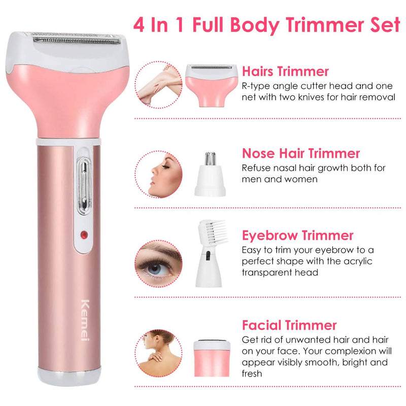 4-in-1 Women Electric Shaver Beauty & Personal Care - DailySale