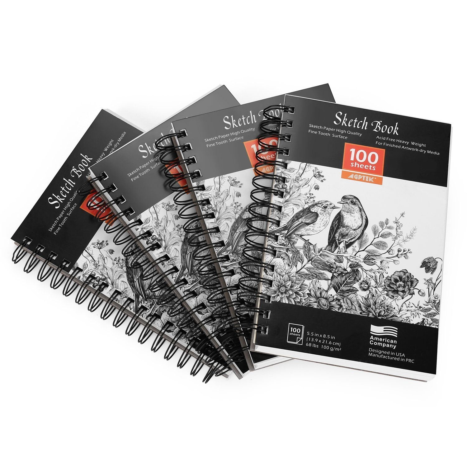 4-Pack: 100 Sheets Sketch Book Toys & Games - DailySale