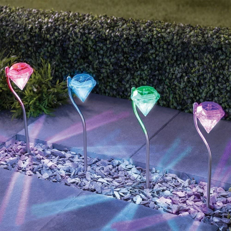4-Pack: Adecorty Garden Light Color-Changing Solar Garden Light Garden & Patio - DailySale