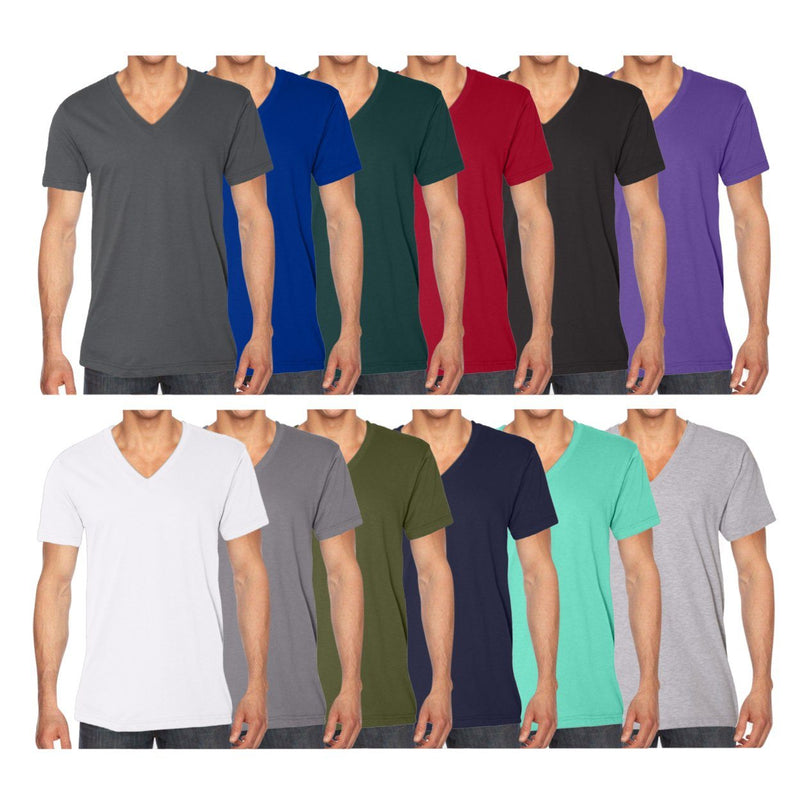 4-Pack: American Apparel Men's Short-Sleeve V-Neck T-Shirts Men's Clothing - DailySale
