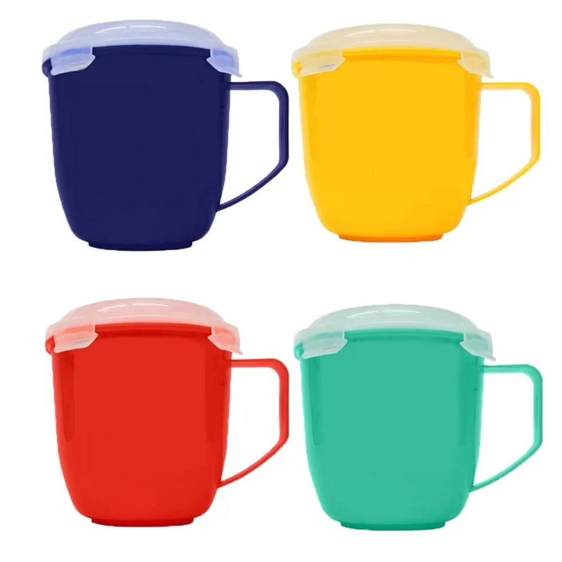 4-Pack: Bell & Howell Microwave Mugs with Vented Lids Kitchen Essentials - DailySale