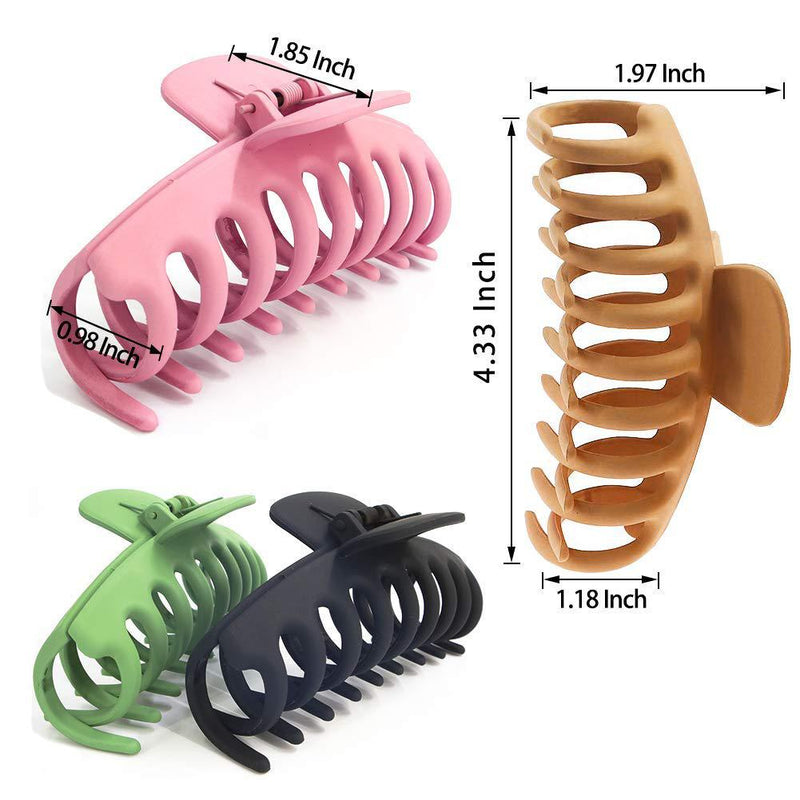 4-Pack: Big Hair Claw Clips Beauty & Personal Care - DailySale