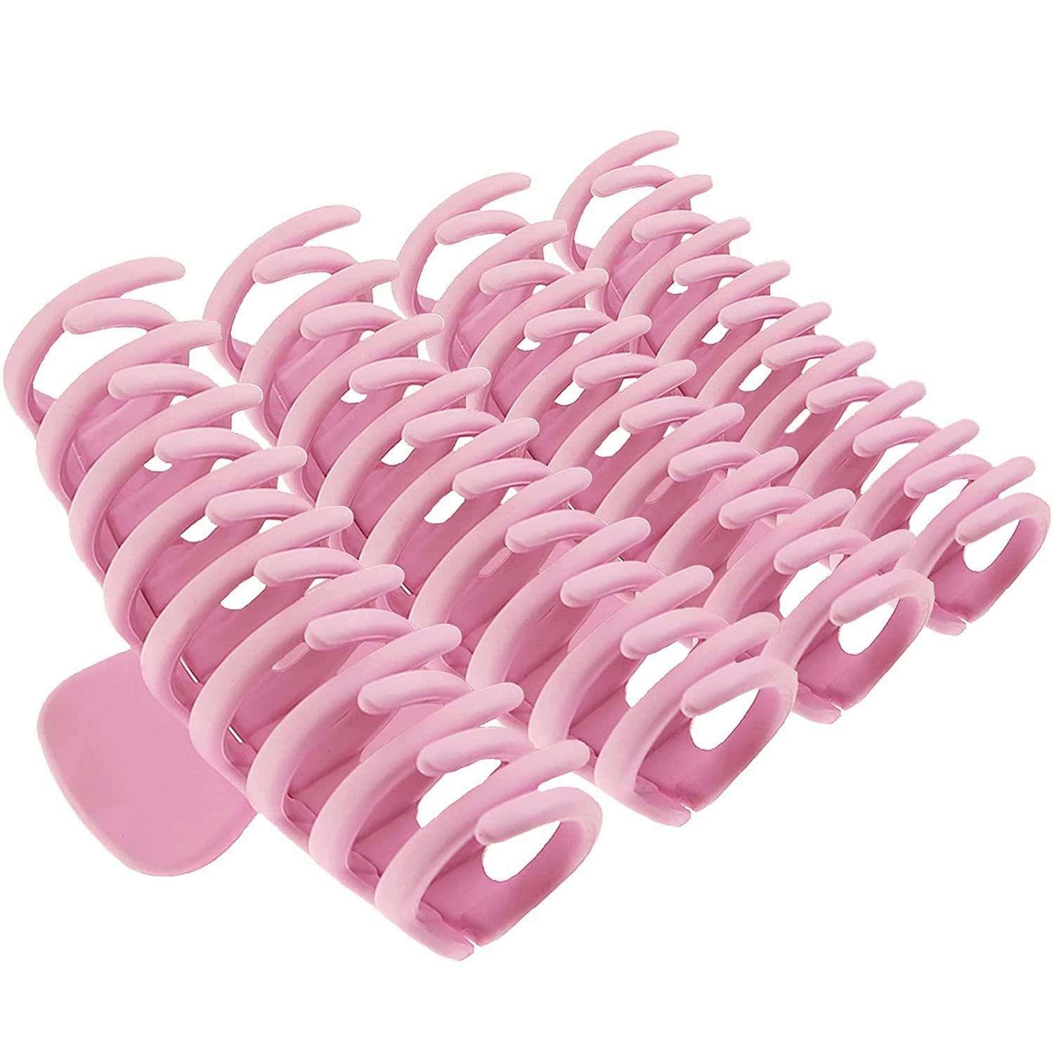 4-Pack: Big Hair Claw Clips Beauty & Personal Care Pink - DailySale