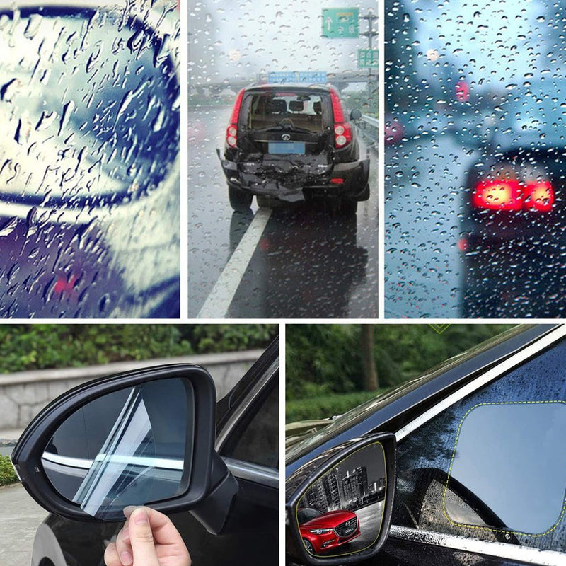 4-Pack: Britenway Anti Rain Car Rear and Side View Mirror Film Automotive - DailySale