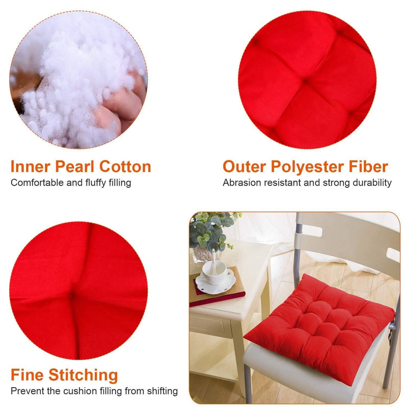 4-Pack: Chair Cushion Pads Pillow Furniture & Decor - DailySale