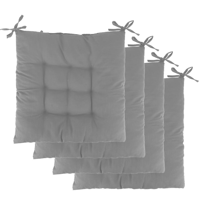 4-Pack: Chair Cushion Pads Pillow Furniture & Decor Gray - DailySale