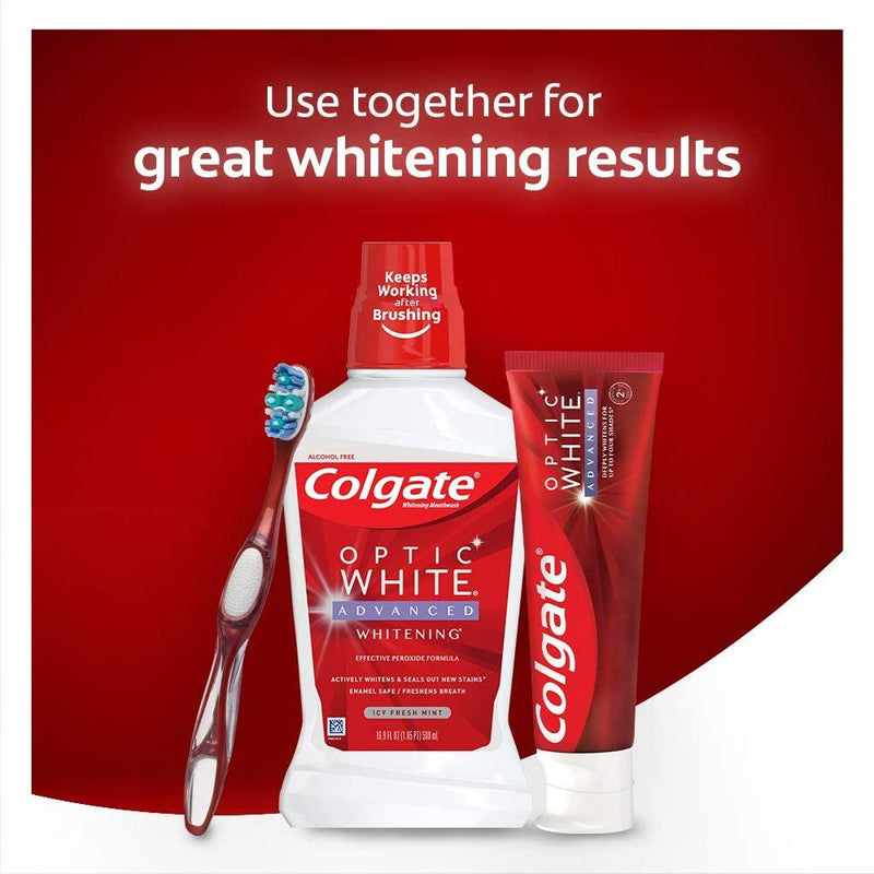 4-Pack: Colgate Optic White Advanced Teeth Whitening Toothpaste, Sparkling White Beauty & Personal Care - DailySale