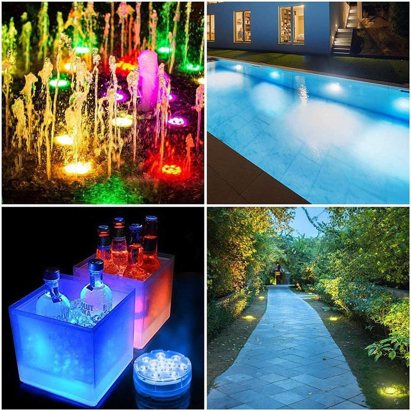 4-Pack: Decorative Waterproof Battery Operated LED Lights - 16 Changing Colors Outdoor Lighting - DailySale