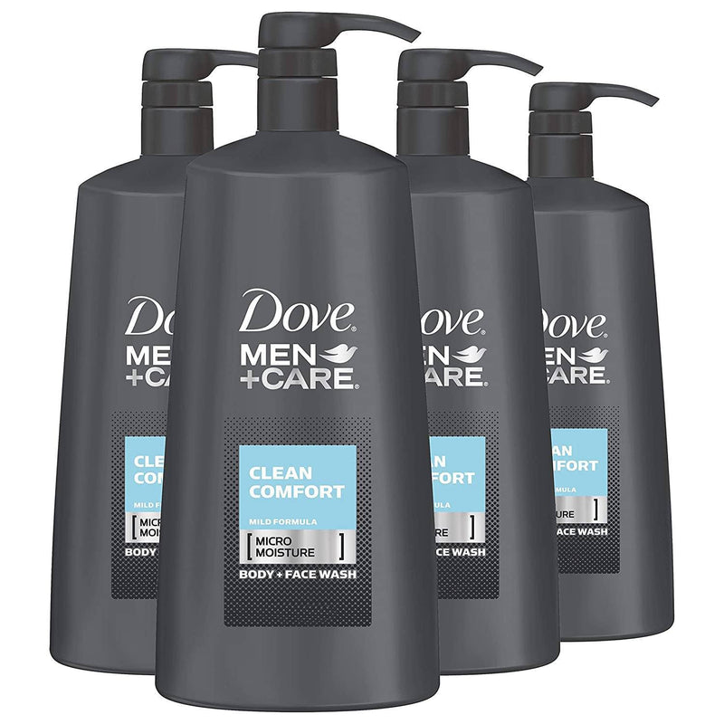 4-Pack: Dove Men+Care Body and Face Wash Beauty & Personal Care - DailySale