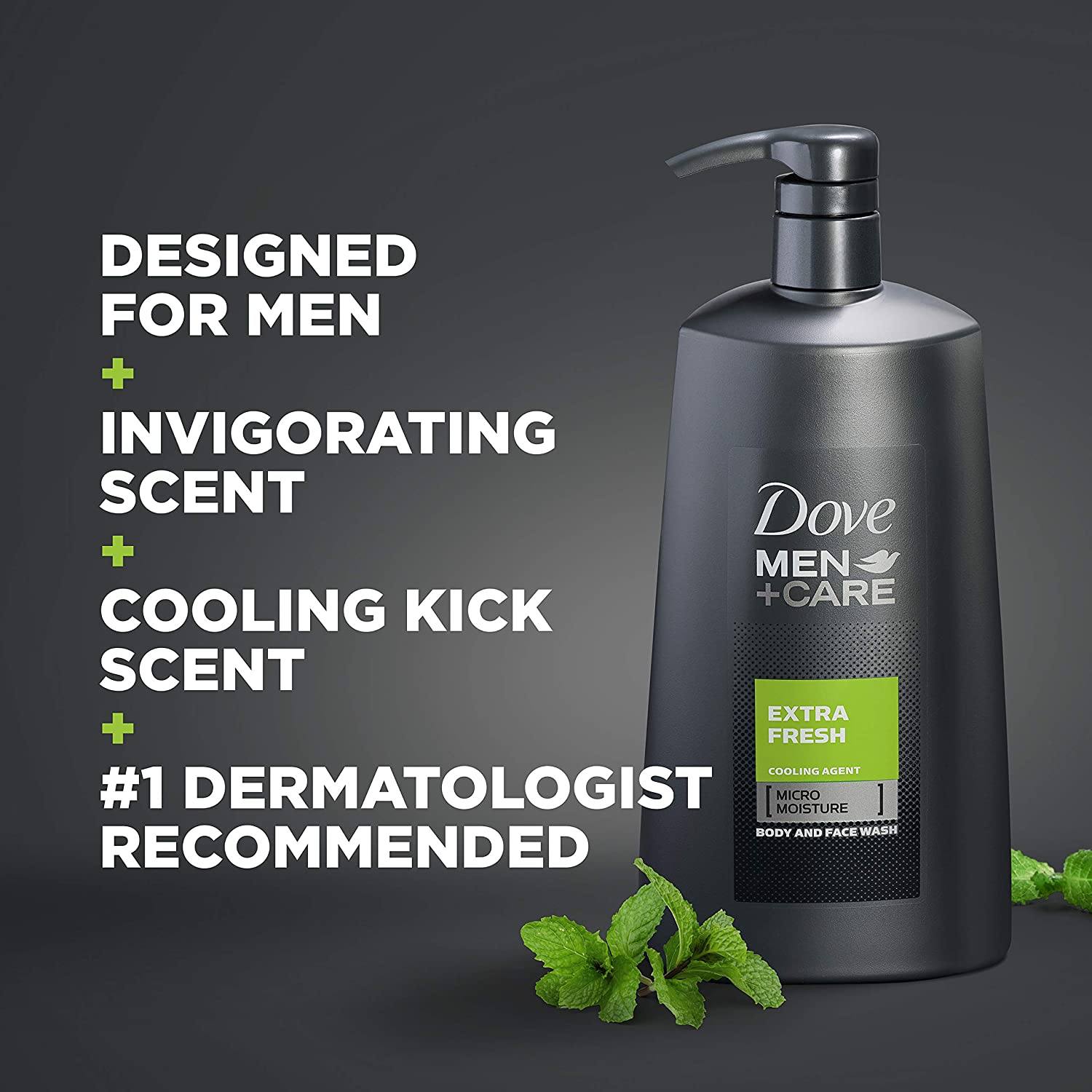 4-Pack: Dove Men+Care Body Wash with Pump for Men's Skin Care Men's Grooming - DailySale