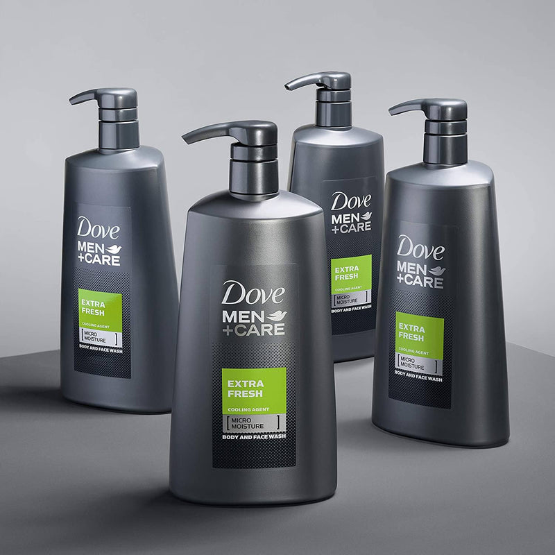 4-Pack: Dove Men+Care Body Wash with Pump for Men's Skin Care Men's Grooming - DailySale