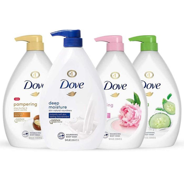 4-Pack Dove Shower Gel Body Wash with Pump Beauty & Personal Care - DailySale