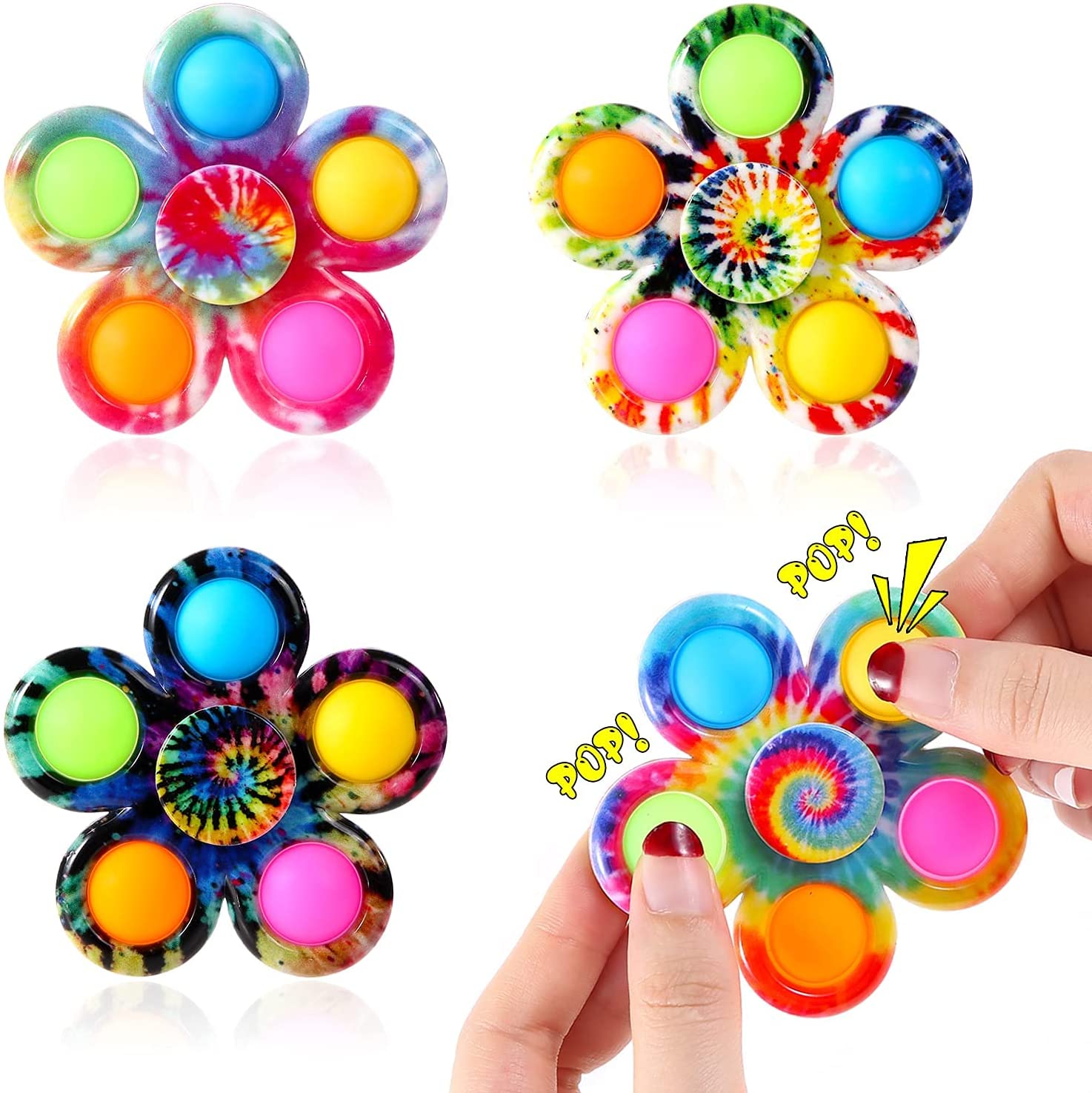 4-Pack: Effacera Pop Fidget Spinner Toys Toys & Games - DailySale