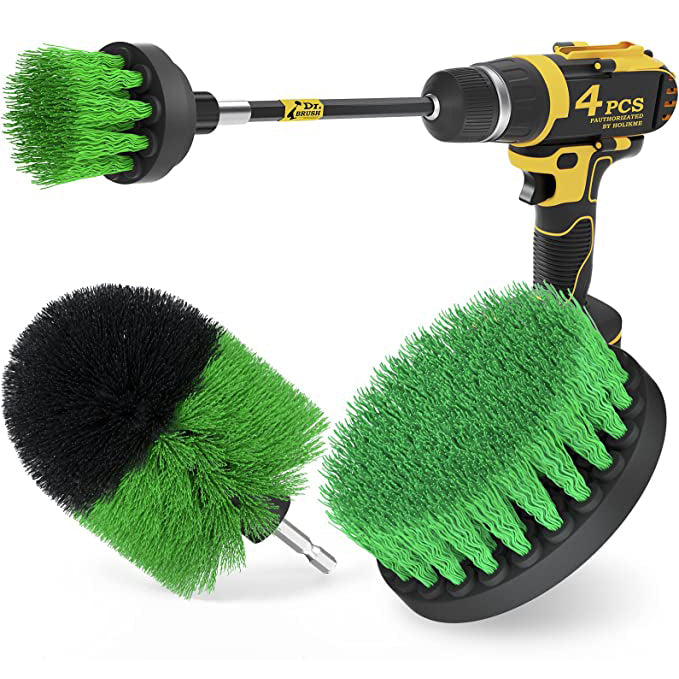 4-Pack: Electric Scrubber Cleaning Brushes Home Improvement Green - DailySale